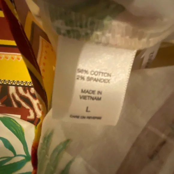 7th Avenue New York & Company Tropical and Animal Print Top L FREE SHIP - Picture 4 of 5